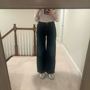 Citizens of Humanity Paloma Wide-Leg Jeans - Dark Blue